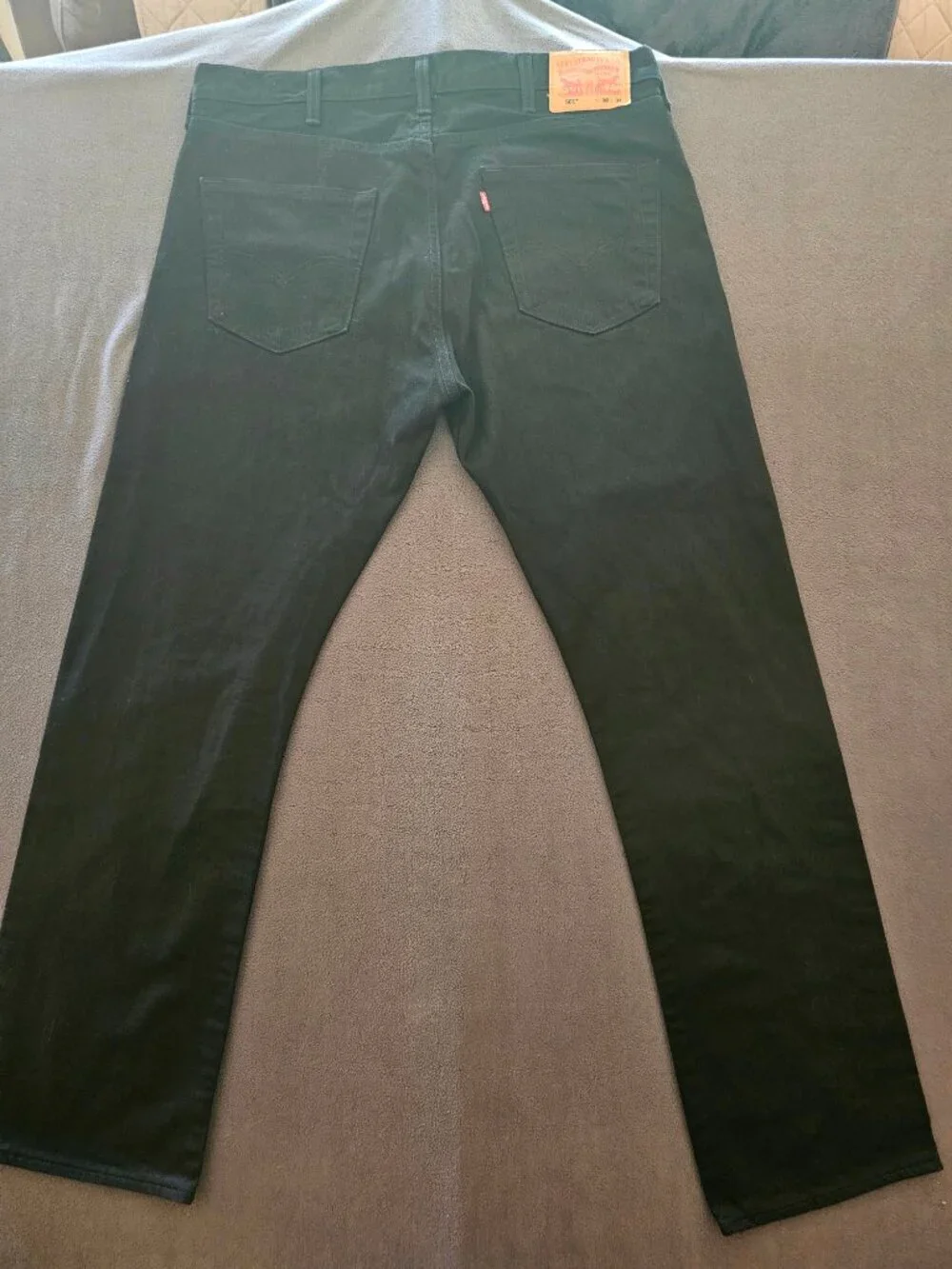 Levis 501 Original Jeans Mens 38x34 Black Straight Leg Button Fly NWOT